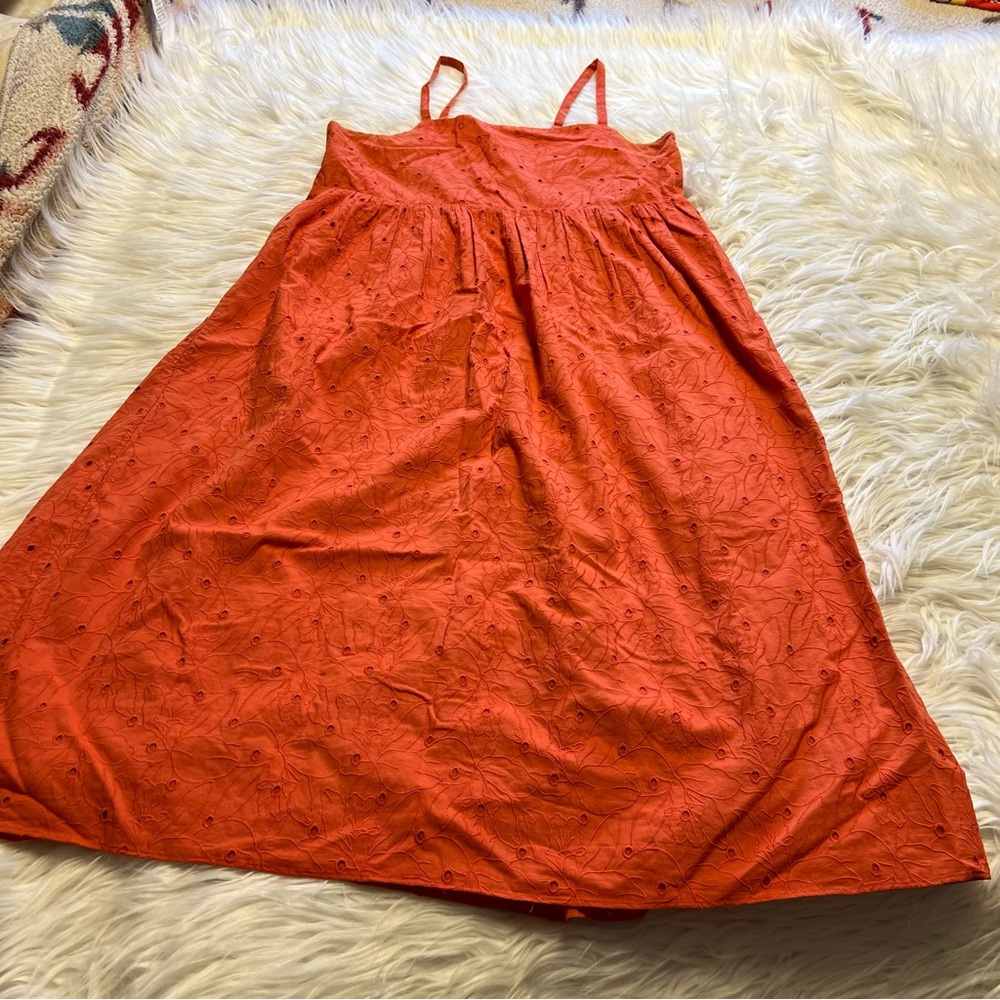 Madewell Orange Midi Dress